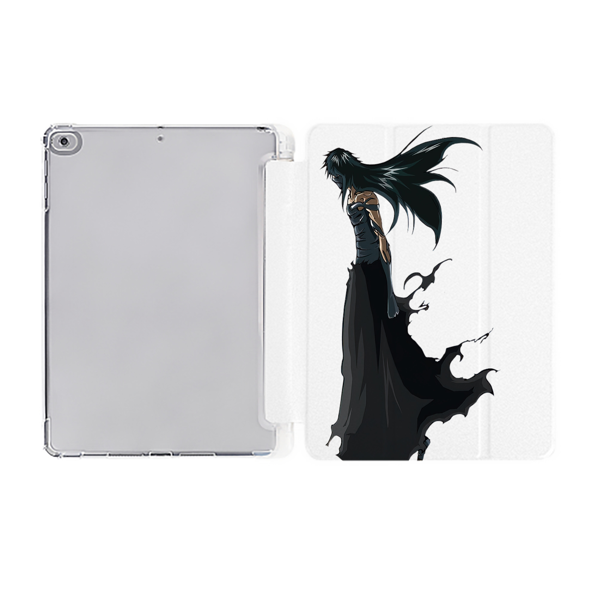 （画像用） ブリーチ 黒崎一護（くろさき いちご）BLEACH Kurosaki Ichigo IPad ケース ペン収納付き 三つ折りスタンド PUレザー×シリコン 対応機種9.5/10.5/10.9インチ